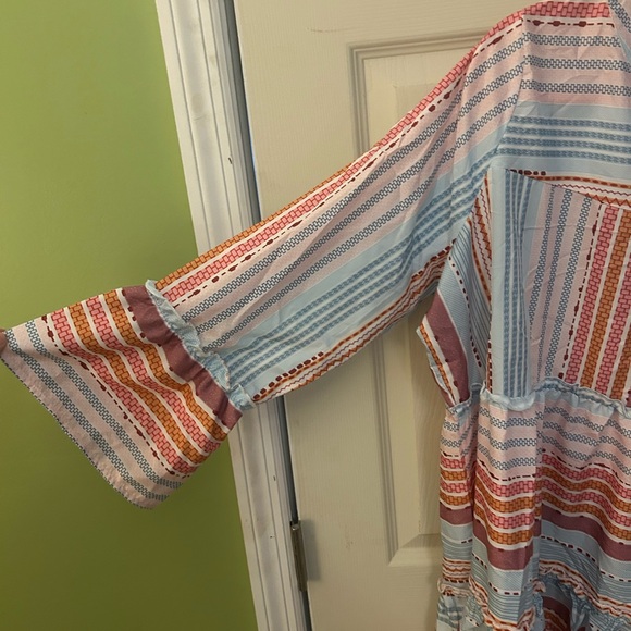 Colorful Striped Women's Dress - Picture 3 of 4